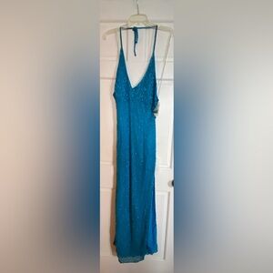 Parisian Works Teal Sequin Gown